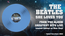 Load and play video in Gallery viewer, The Beatles – Greatest Hits Live: Limited Edition On Blue Vinyl
