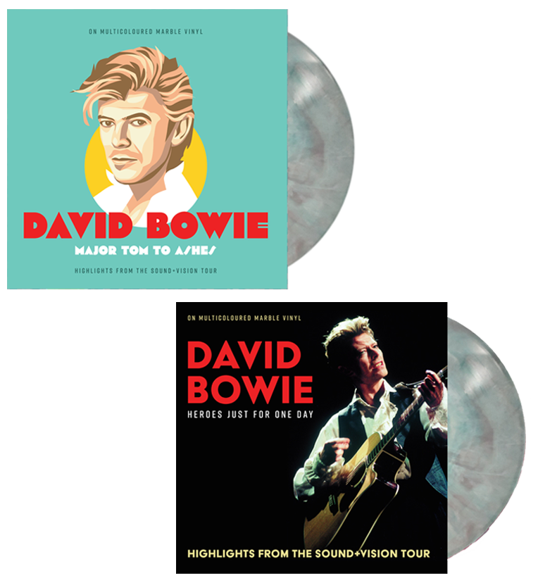 David Bowie 2-LP Limited Edition Bundle on Multicoloured Marble Vinyl