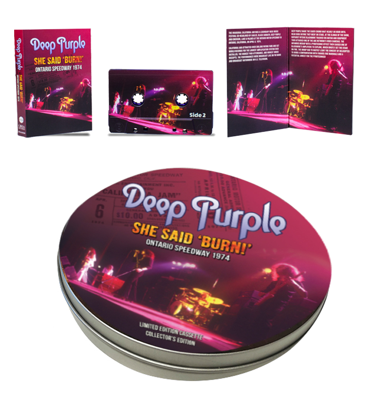 Deep Purple – She Said 'Burn!' (Limited Edition Purple Cassette in Collector's Round Tin)