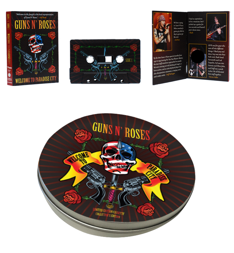 Guns N' Roses – Welcome to Paradise City (Limited Edition Black Cassette In Collector's Round Tin)